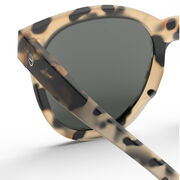 Oversized light tortoiseshell  square sunglasses